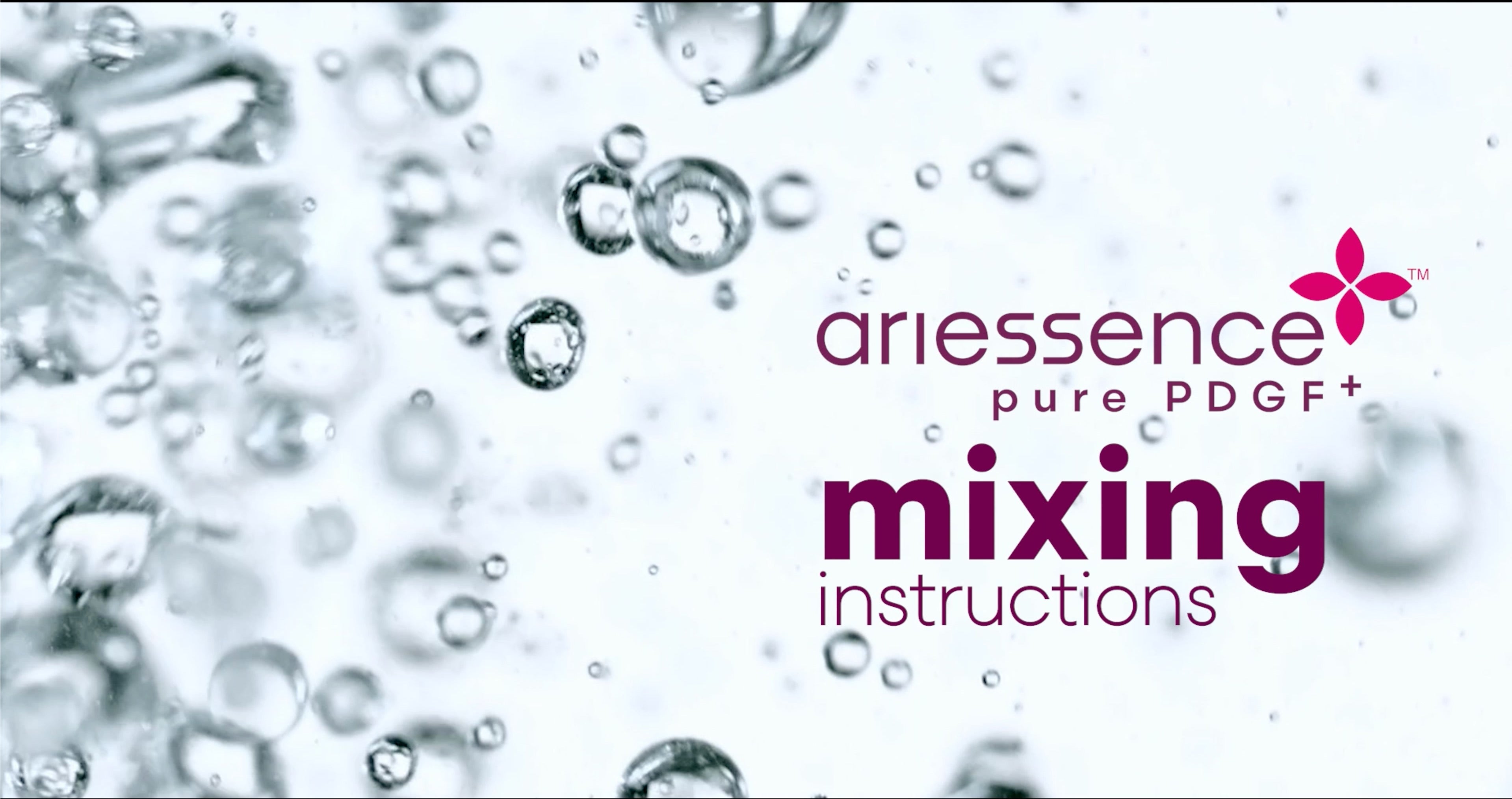 Load video: This video provides a visual demonstration, by a real-life provider, on how to mix and use ariessence pure PDGF+ and ariessence pure HA (hyaluronic acid).